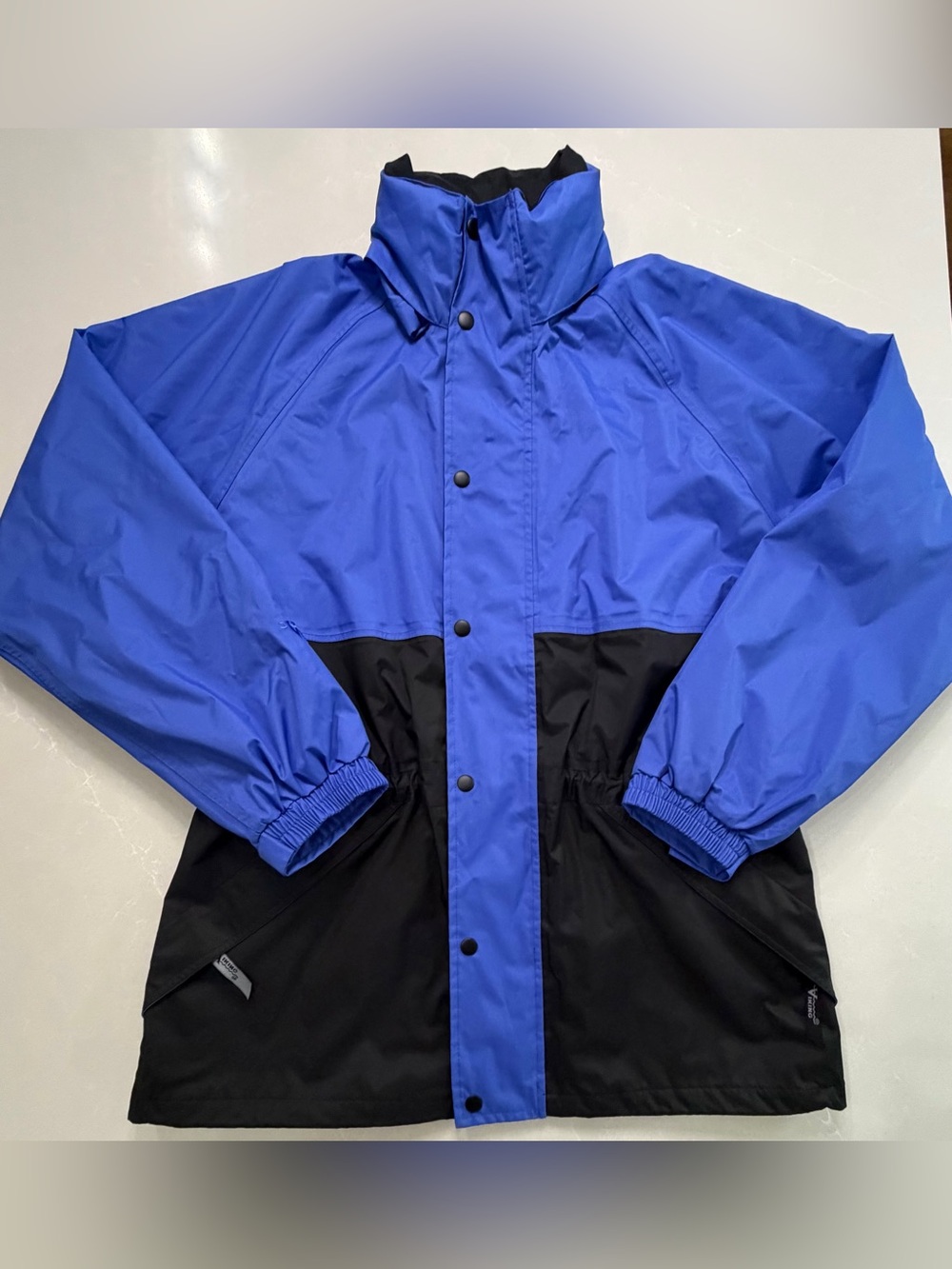 Vtg Viking Torrent II Colorblock Rain Jacket Blue Black Unisex Large Gorpcore